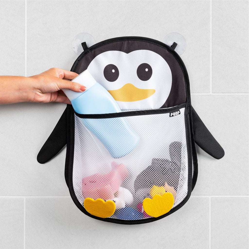 Detaljbilde av sugekopper på Badeleketøysnett med sugekopper MyHappyPingu