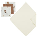 Badesett 4 deler hettehåndkle 75 x 75 cm og 3 vaskekluter - Meyco for baby