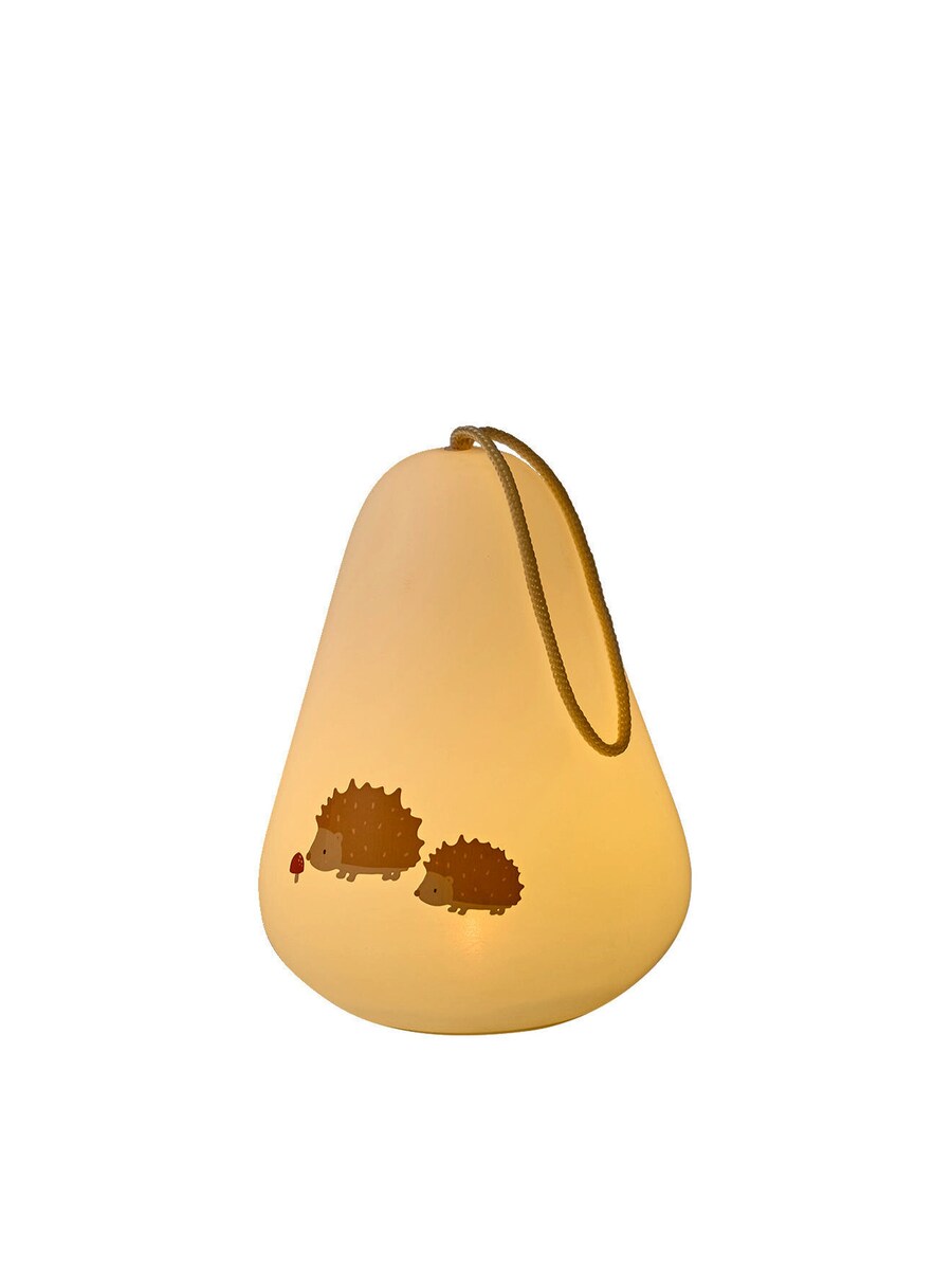 Bærbar nattlampe pinnsvin i silikon 16 cm LED detalj av lys