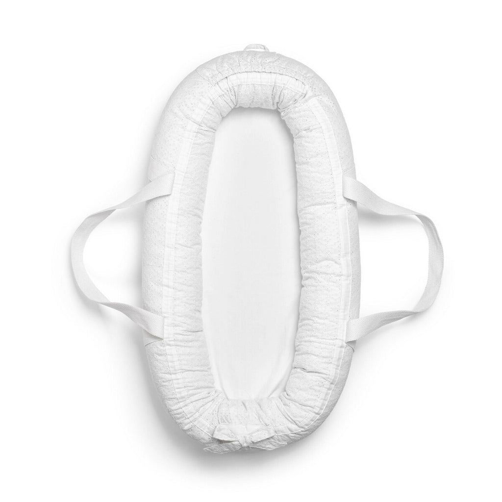 Bærbart babynest Embroidery Anglaise 78x45 cm bomull forfra