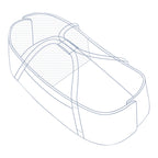 Bærbart babynest Nest'n Go 70x32 cm med bæreveske inkludert bæreveske