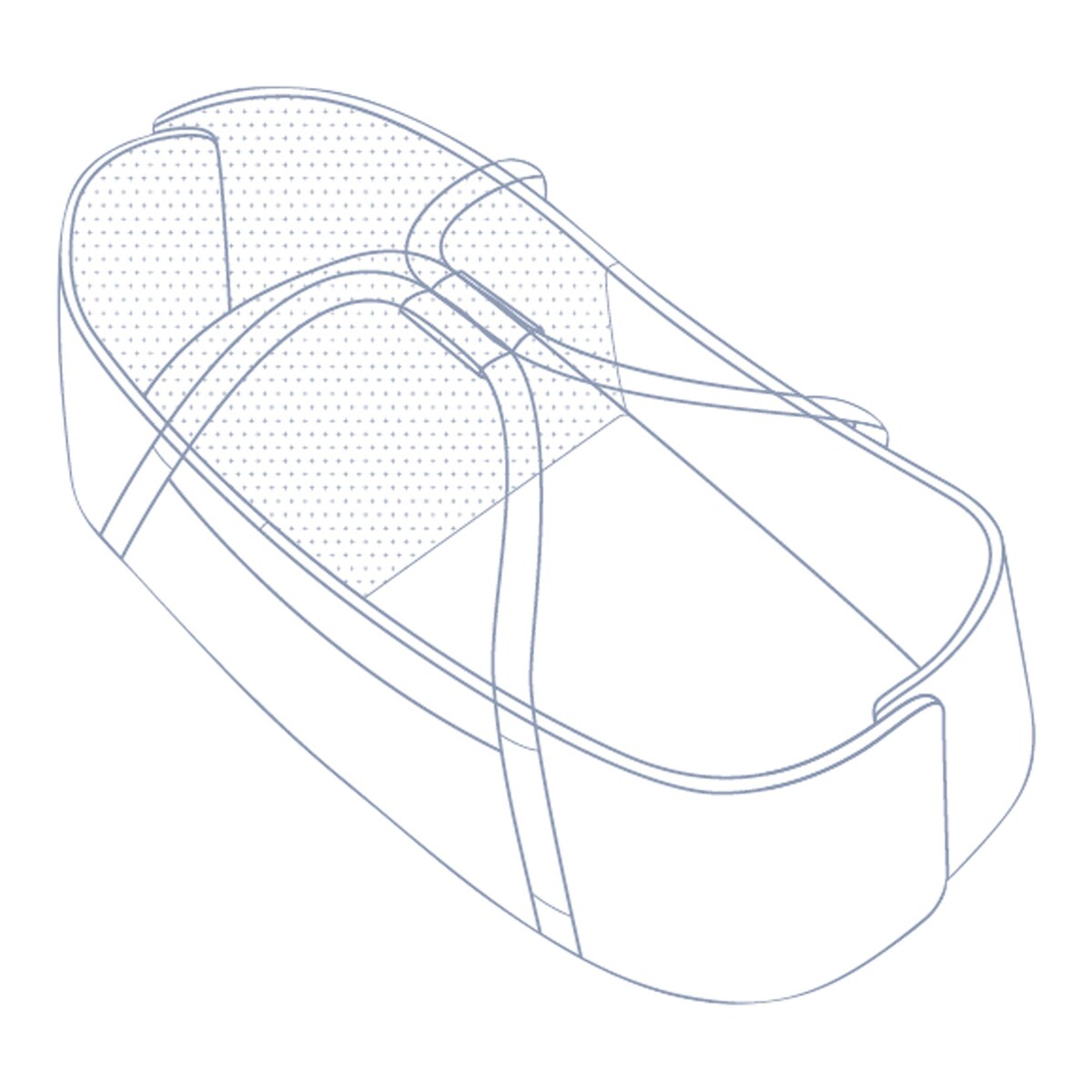 Bærbart babynest Nest'n Go 70x32 cm med bæreveske inkludert bæreveske