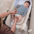Bærbart babynest Nest'n Go 70x32 cm med bæreveske stoff og polstring