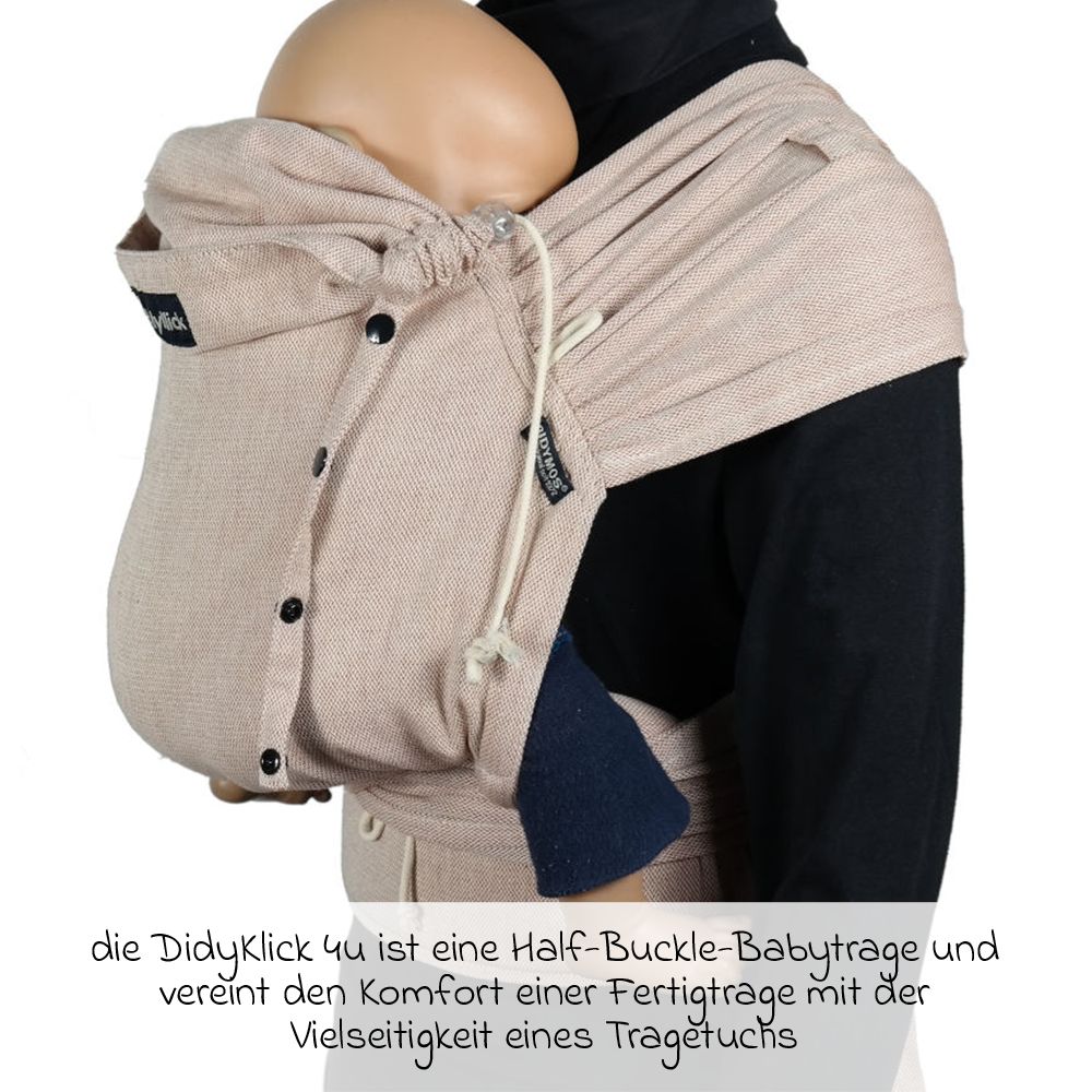 Nærbilde av stoffet på Bæresele DidyKlick 4u Halfbuckle 3,5-20 kg økologisk bomull