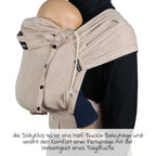 Nærbilde av stoffet på Bæresele DidyKlick 4u Halfbuckle 3,5-20 kg økologisk bomull