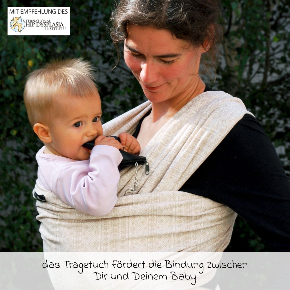 Bæresjal Prima natur økologisk bomull 68 x 470 cm - Didymos bakside