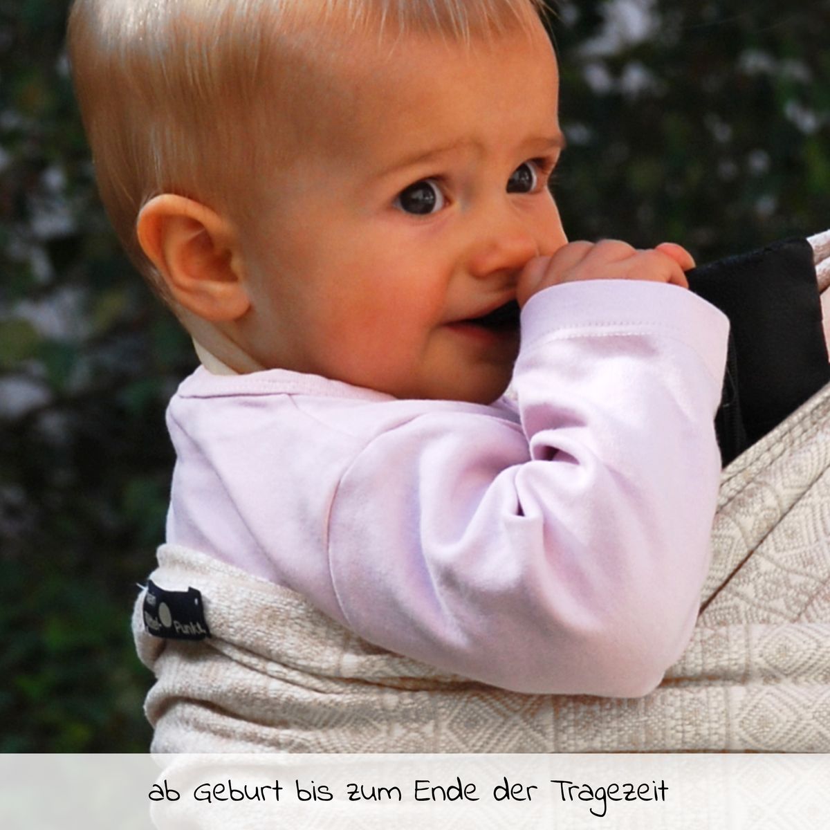 Bæresjal Prima natur økologisk bomull 68 x 470 cm - Didymos detalj av vev
