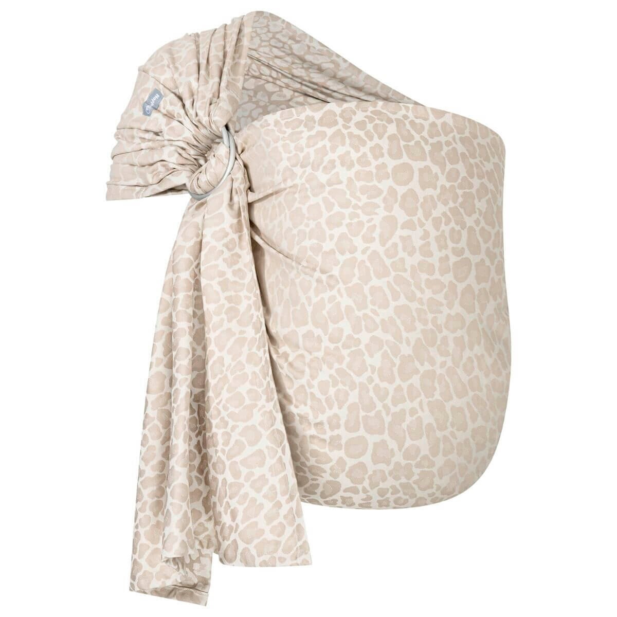 Bæresjal ring sling i økologisk bomull - HOPPEDIZ® forfra
