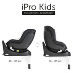Montert Bakovervendt bilstol iPro Kids i-Size 40-105 cm Hauck i bil