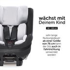 Oversikt over liggeposisjoner i Bakovervendt bilstol iPro Kids i-Size 40-105 cm Hauck