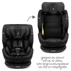 Bakovervendt bilstol One360 i-Size 40-150 cm, All Black - Osann bakside