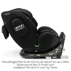 Montert Bakovervendt bilstol One360 i-Size 40-150 cm, All Black - Osann i bil