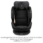 Oversikt over 360° rotasjonsfunksjon på Bakovervendt bilstol One360 i-Size 40-150 cm, All Black - Osann