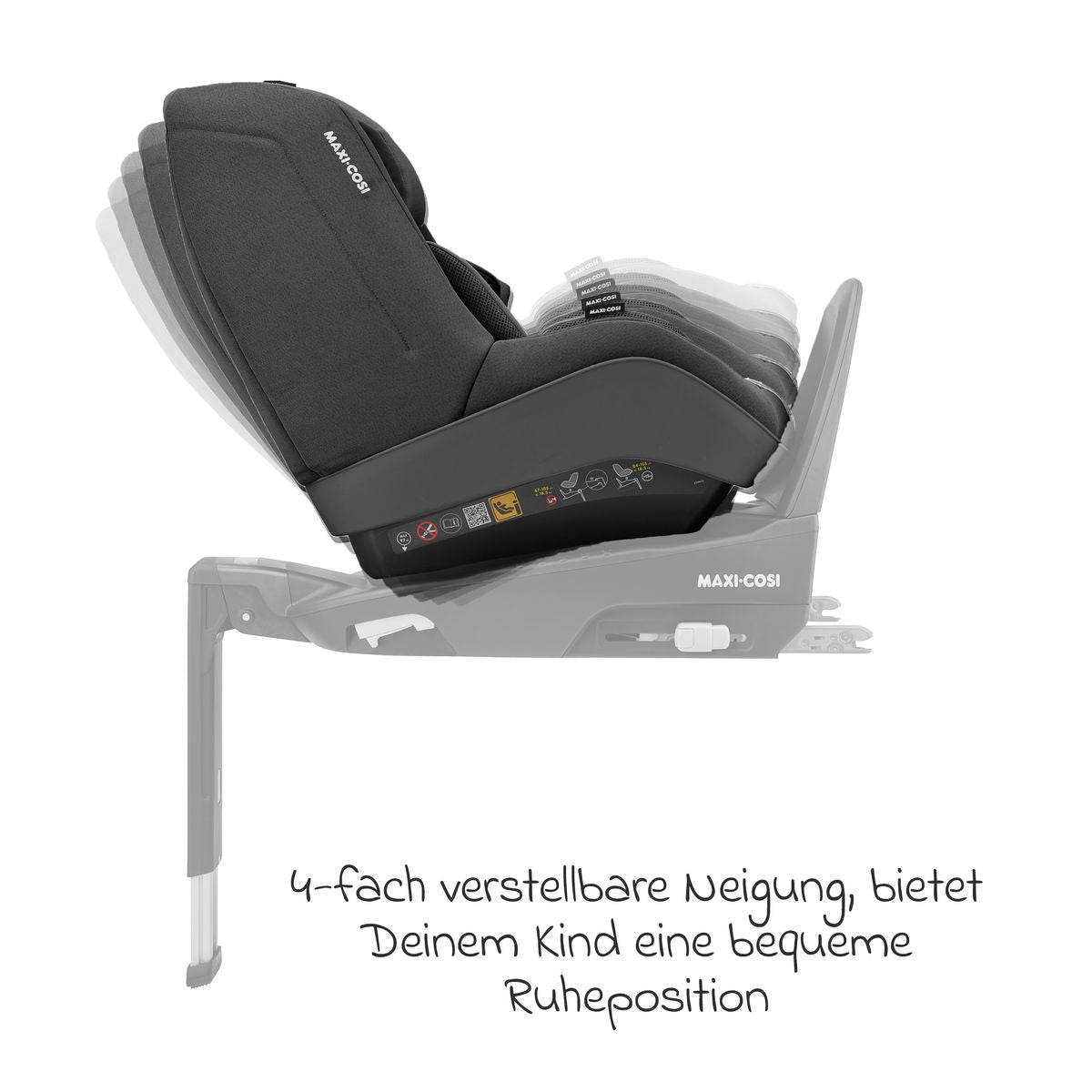 Sikkerhetsdetalj og logo på Pearl Pro 2 i-Size Maxi-Cosi