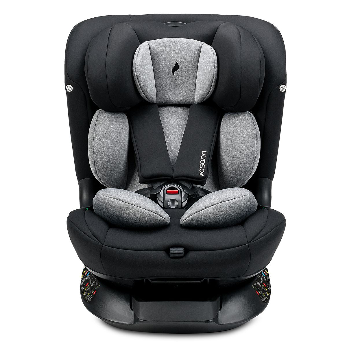 Bakovervendt bilstol Taos 360 dreibar 40-150 cm med Isofix sett forfra
