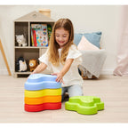Balansesteiner Heppy Rocks 5-pk med strukturert bakside