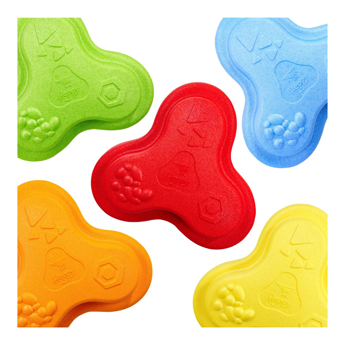 Balansesteiner Heppy Rocks 5-pk med strukturert montert som hinder