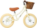 Balanssykkel First Go Bonton R 12 tommer krem med kurv forfra