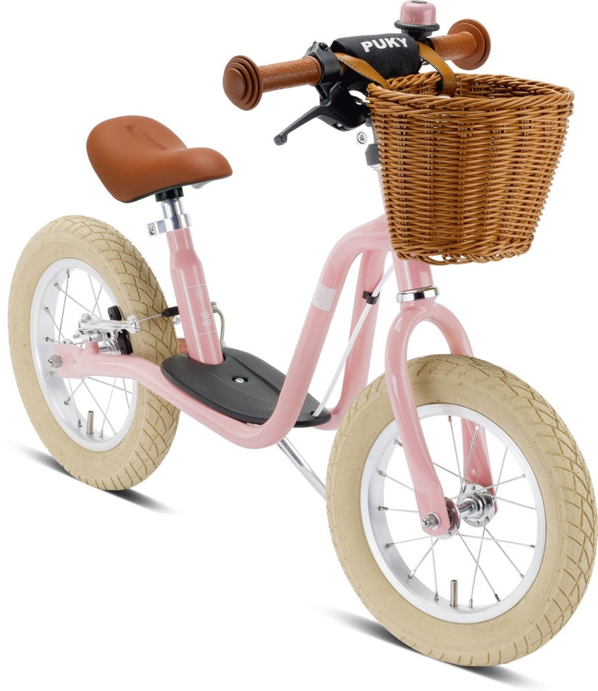 Balanssykkel LR XL BR Classic retro-rosé forfra med lufthjul og brems