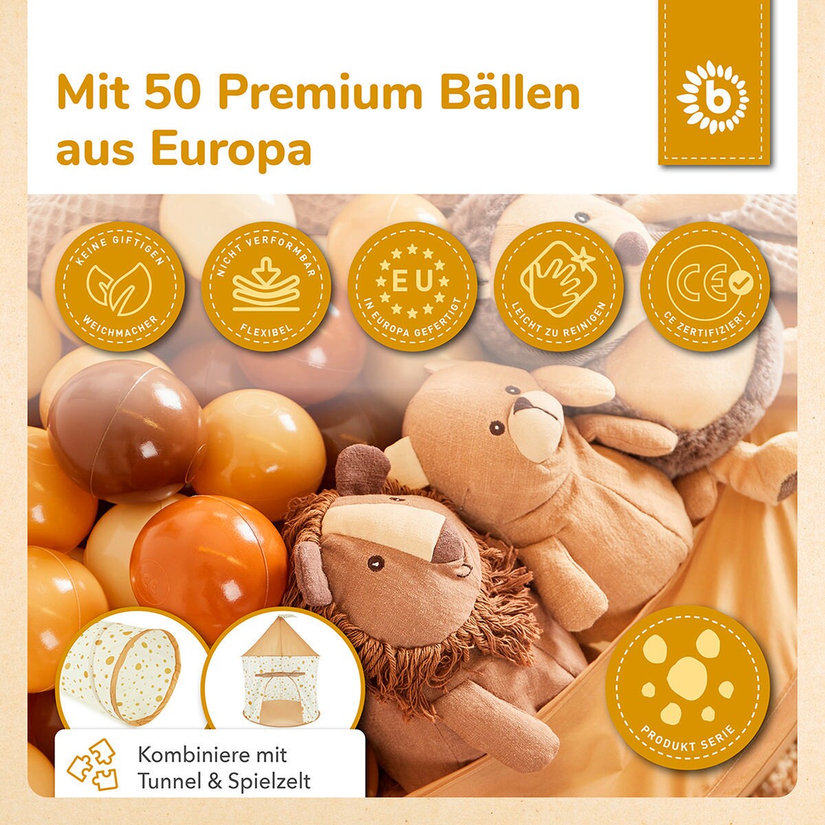 Pakking av Ballbasseng pop-up Dots med 50 baller polyester