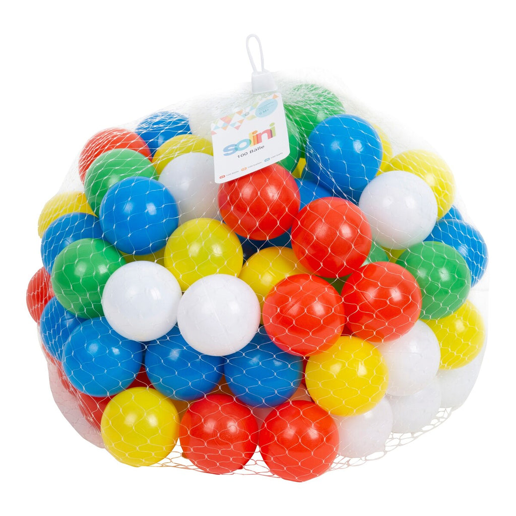 Ballbassengballer 100 stk Ø 6 cm i 5 farger detalj