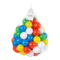 Ballbassengballer 100 stk Ø 6 cm i 5 farger forfra