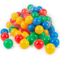 Ballbassengballer 100 stk flerfarget i plast ca 6 cm forfra