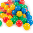 Ballbassengballer 100 stk flerfarget i plast ca 6 cm i bærepose