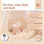 Ballbassengballer 100 stk Vintage Flowers bakside