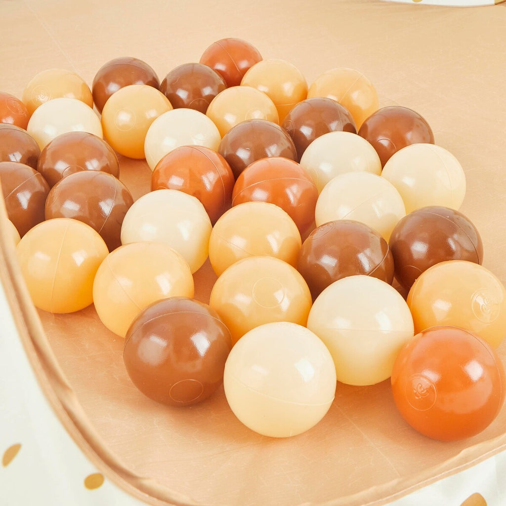 Detaljbilde av Baller til ballbasseng 100 stk Chocolate Bliss Ø 6 cm