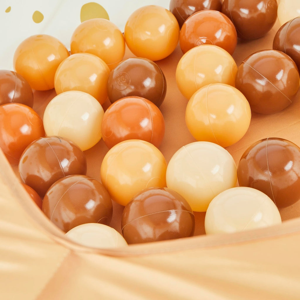 Montert Baller til ballbasseng 100 stk Chocolate Bliss Ø 6 cm i ballbasseng