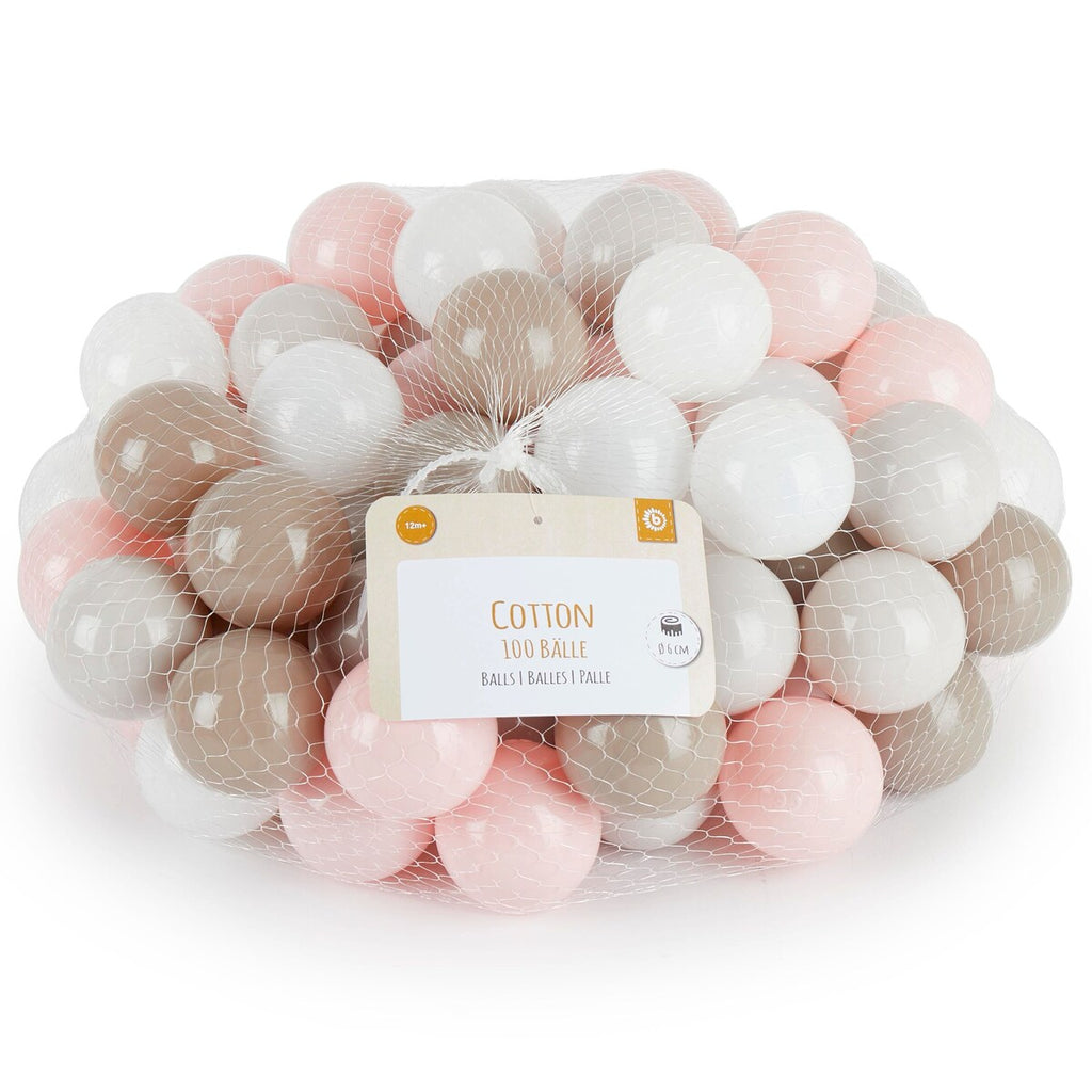 Baller til ballbasseng 100 stk Cotton pastell Ø 6 cm montert i ballbasseng