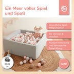 Baller til ballbasseng 100 stk Cotton pastell Ø 6 cm fra 6 mnd - Bieco