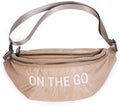 Banana Bag On the Go quiltet hofteveske beige - Childhome forfra