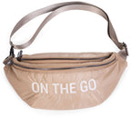 Banana Bag On the Go quiltet hofteveske beige - Childhome forfra
