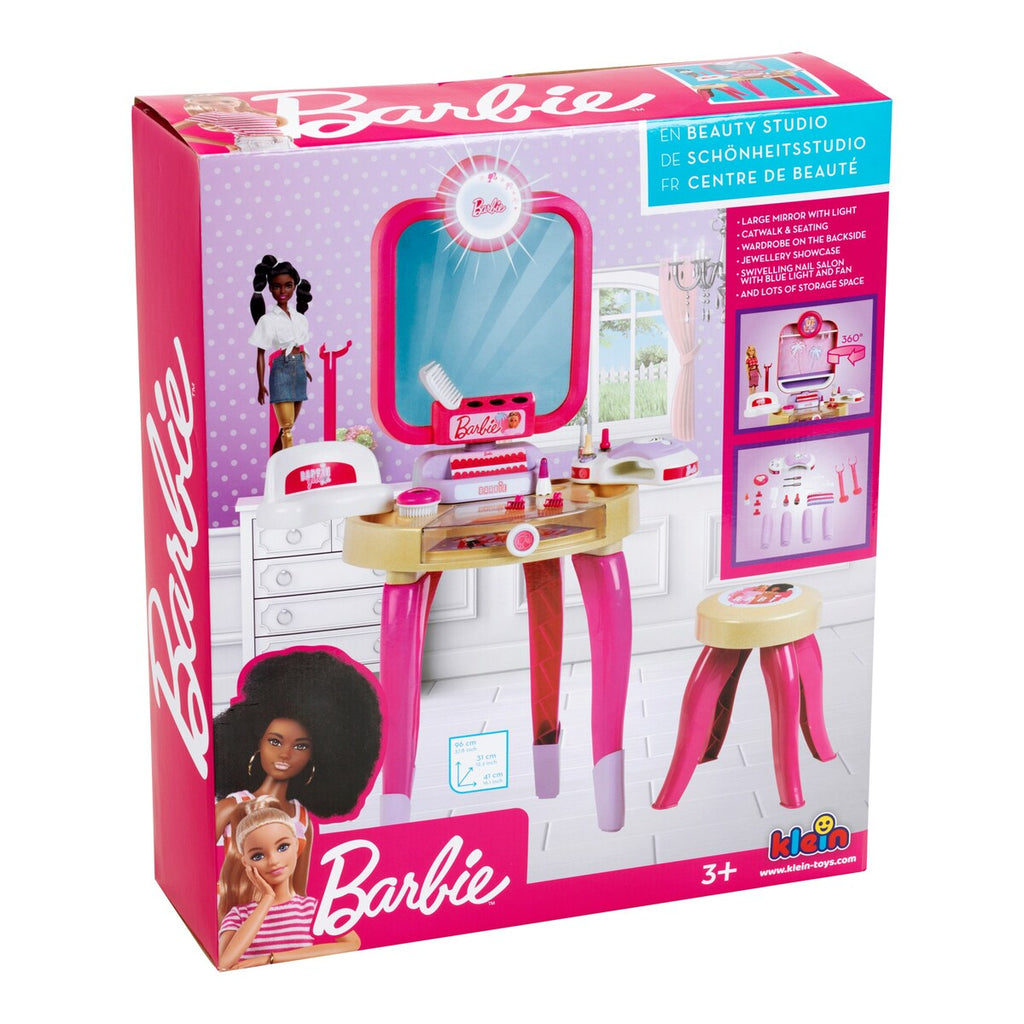 Barbie skjønnhetsstudio Happy Vibes med neglеtørker med hocker og tilbehør