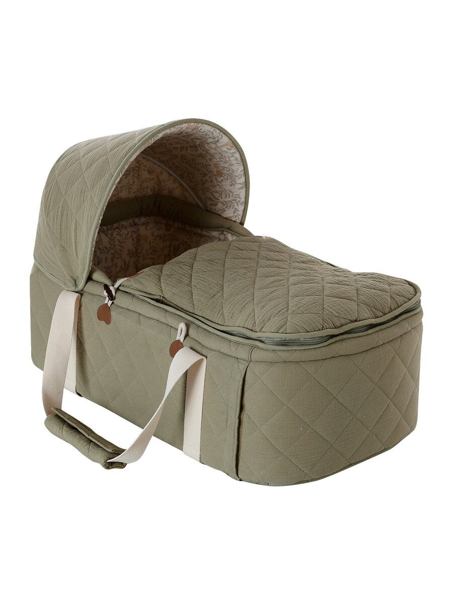 Bærebag for baby med musselin bomull maks 9 kg med uttakbar madrass