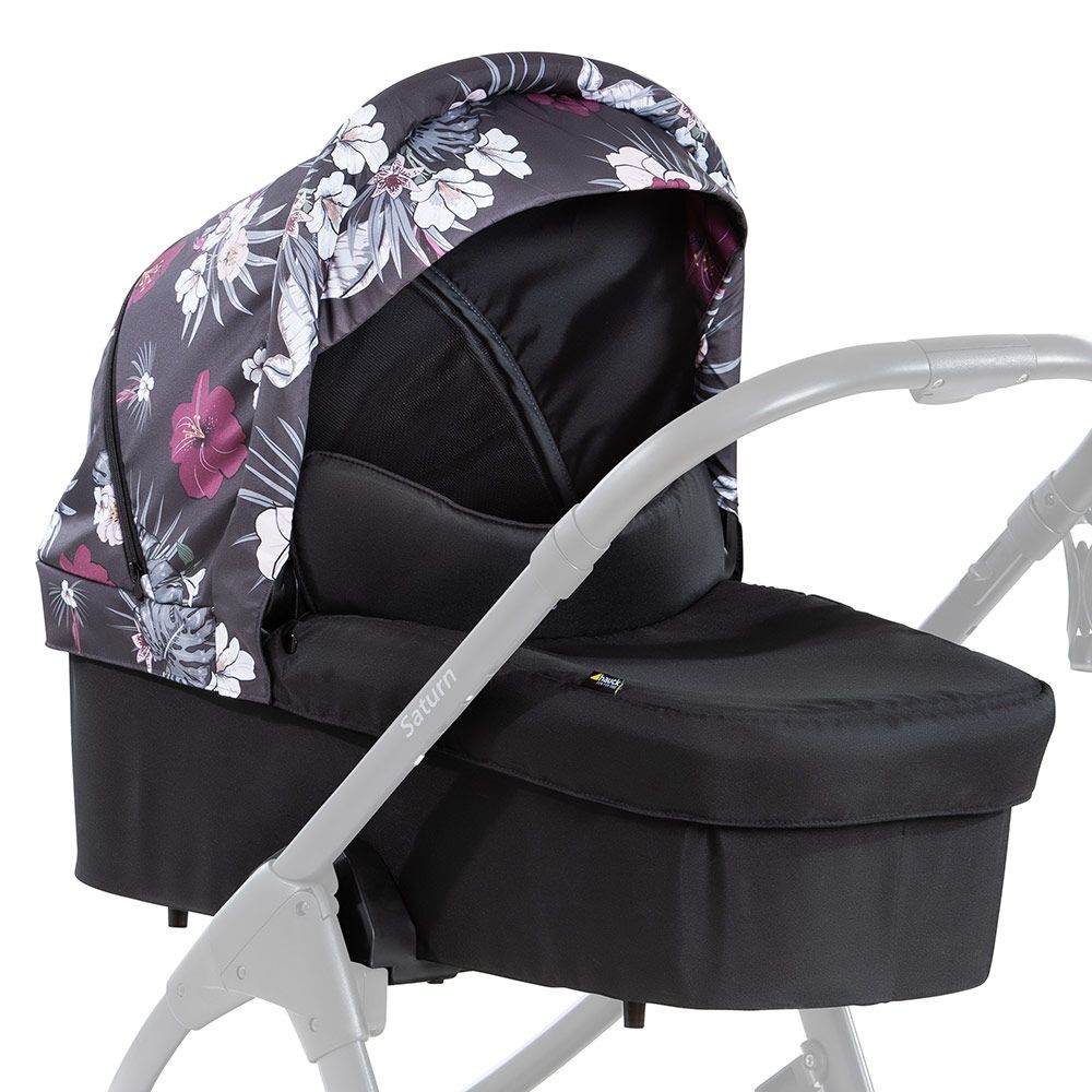 Bærebag til Saturn R og Mars sportsvogn Wild Blooms Black bakside