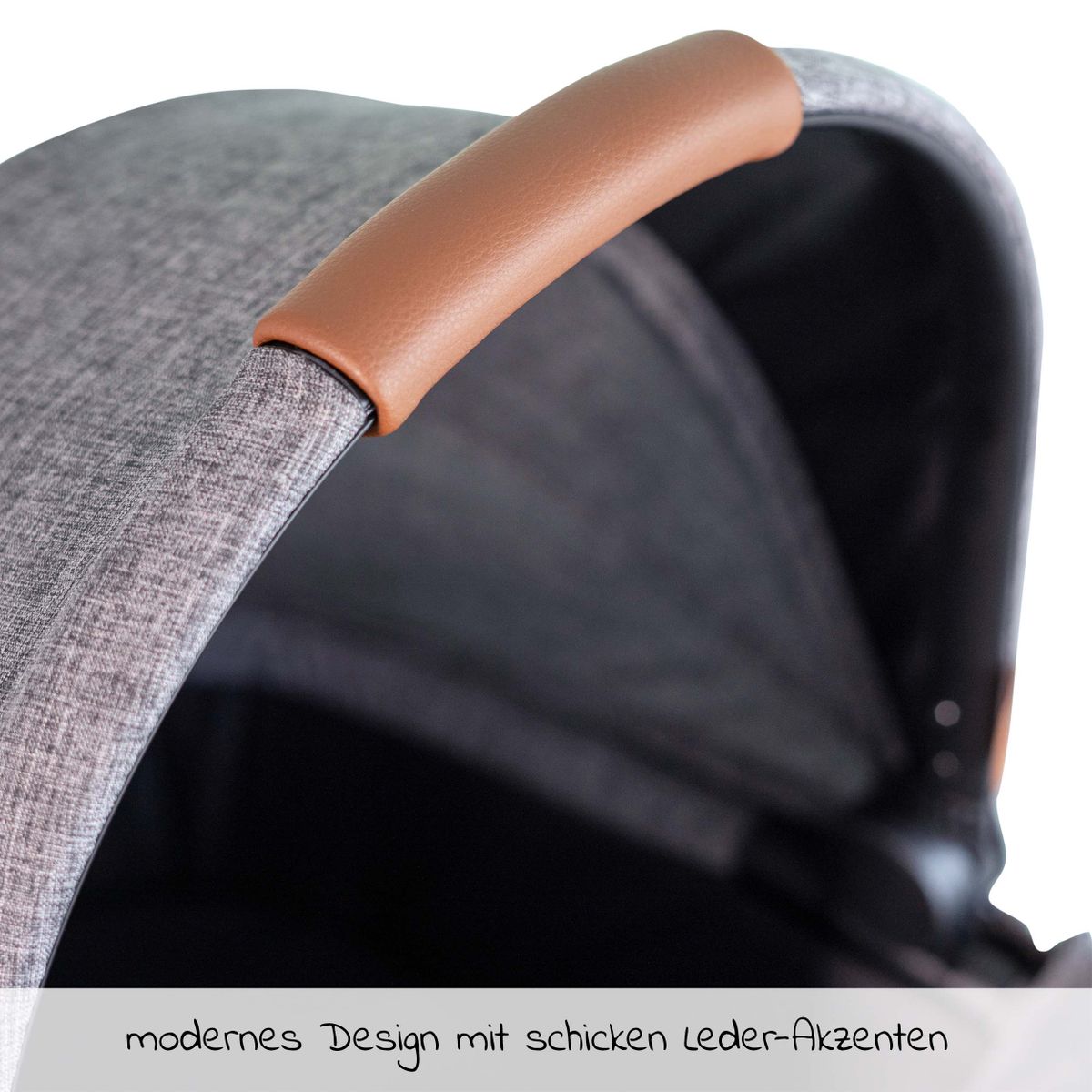 Bærebag til sportsvogn Flash Woven Graphite med solbeskyttelse