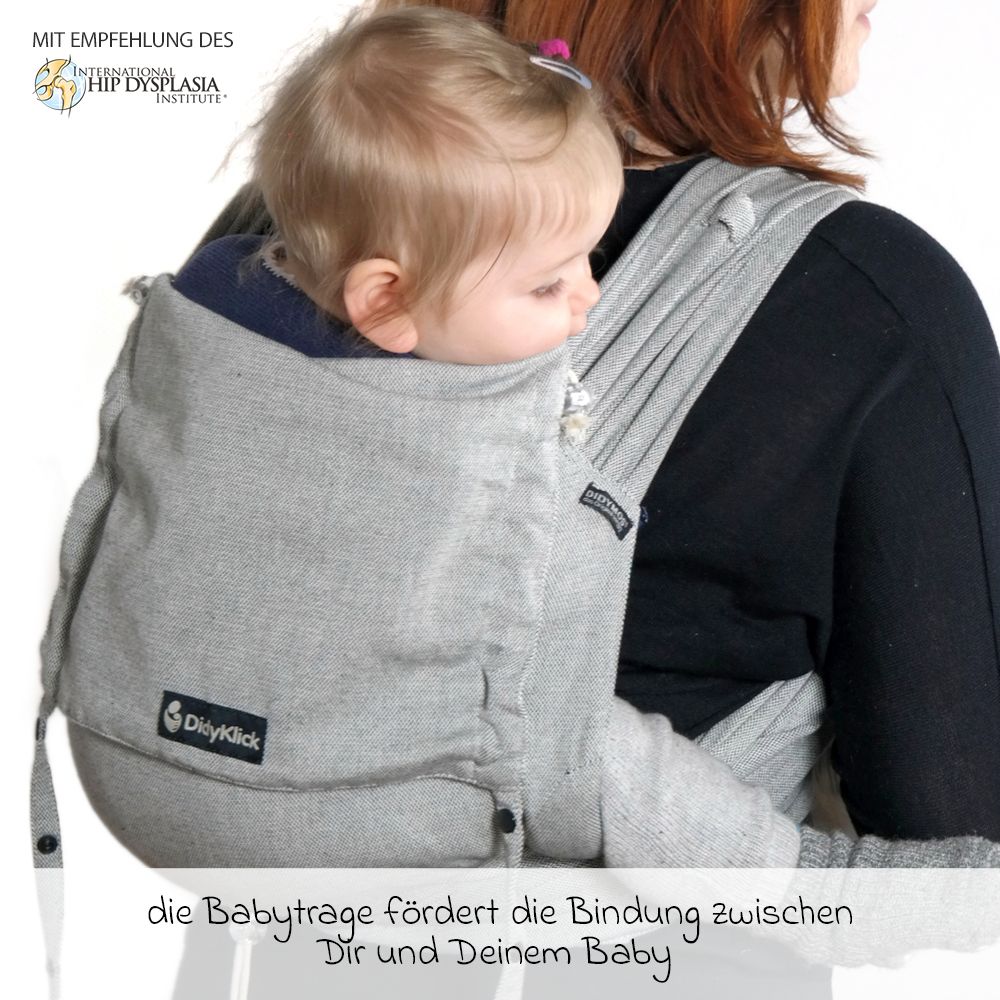Bæresele DidyKlick 4u Halfbuckle 3,5-20 kg i GOTS-bomull bakside
