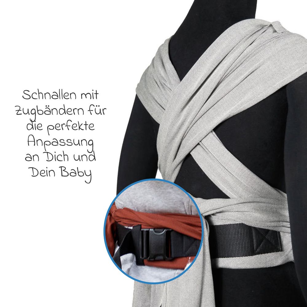 Pakkeinnhold for Bæresele DidyKlick 4u Halfbuckle 3,5-20 kg i GOTS-bomull