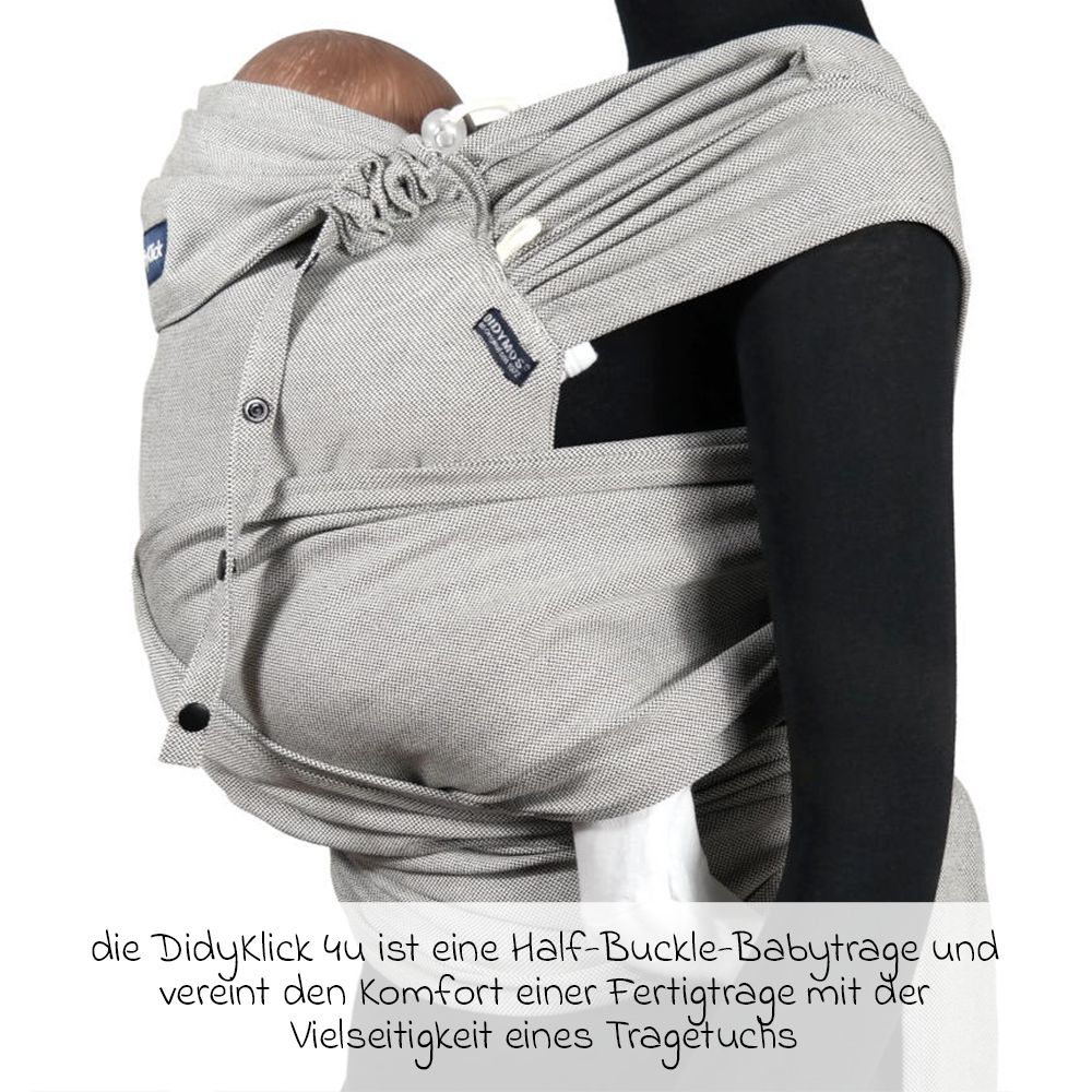 Nærbilde av spenne på Bæresele DidyKlick 4u Halfbuckle 3,5-20 kg i GOTS-bomull