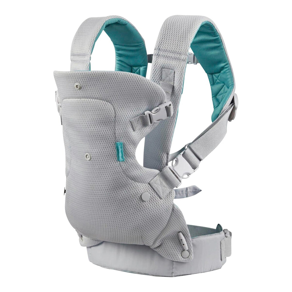 Bæresele Flip Light & Airy 4in1 mesh med baby i mageposisjon