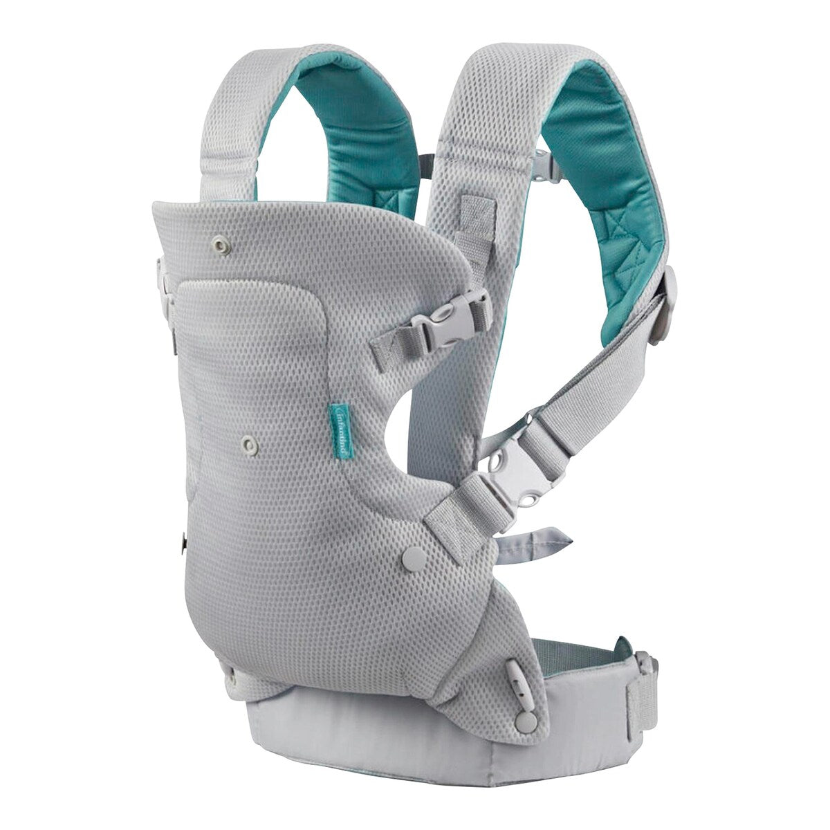 Bæresele Flip Light & Airy 4in1 mesh med baby i mageposisjon