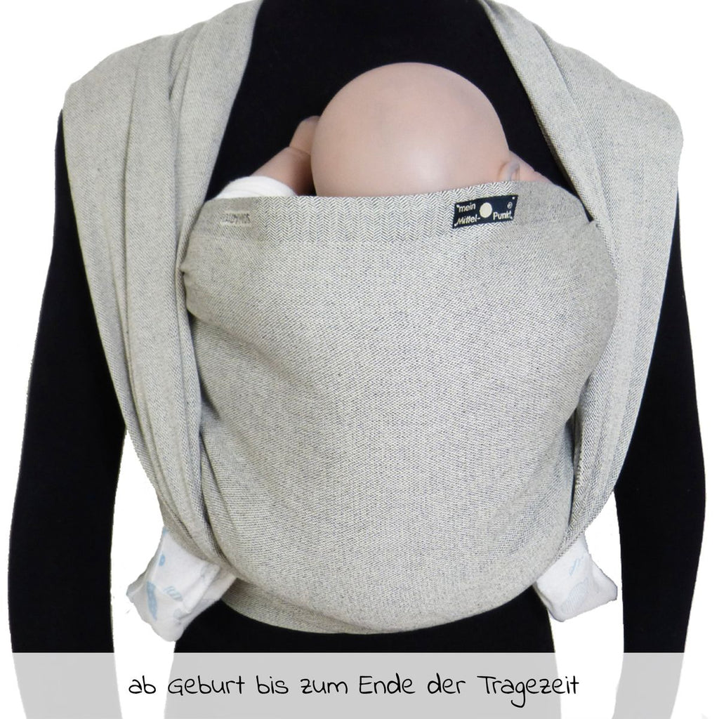 Detalj av bæresjal økologisk bomull 68 x 470 cm, 3,5-20 kg - Didymos