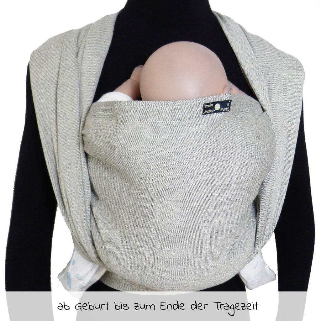 Detalj av bæresjal økologisk bomull 68 x 520 cm, 3,5-20 kg - Didymos