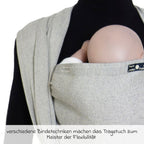 Montert bæresjal økologisk bomull 68 x 520 cm, 3,5-20 kg - Didymos