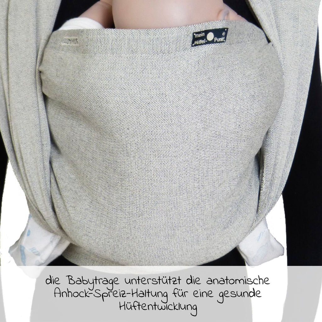 Bæresjal økologisk bomull 68 x 520 cm, 3,5-20 kg - Didymos med hode-støtte