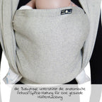 Bæresjal økologisk bomull 68 x 520 cm, 3,5-20 kg - Didymos med hode-støtte