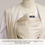 Montert Bæresjal Prima natur økologisk bomull 68 x 520 cm - Didymos med baby